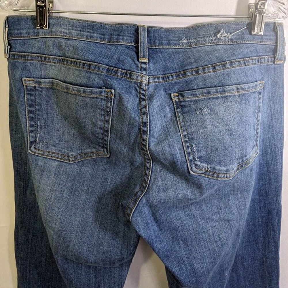 JB Just Black Jeans Womens  Light‎ Wash Distressed Whiskered Straight Denim - Picture 4 of 15